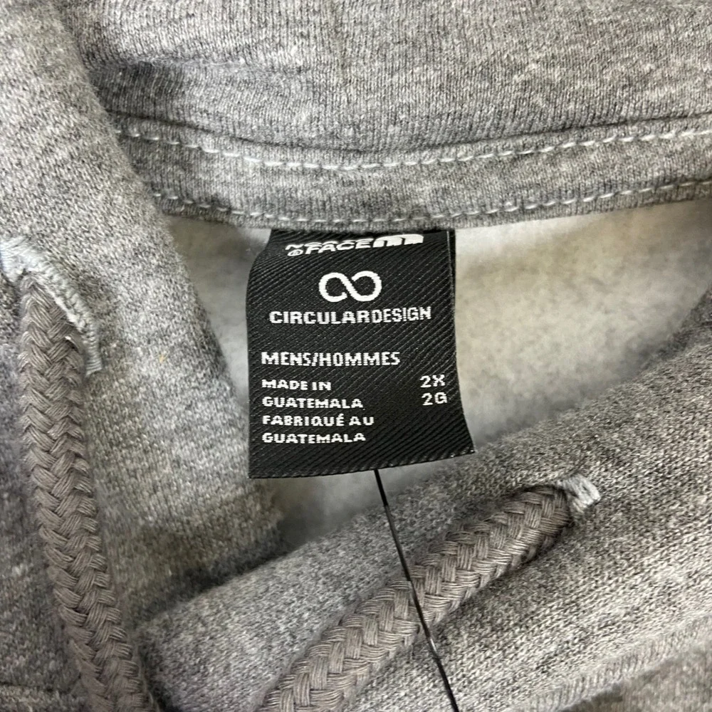 The North Face Mens 2XL Grey‎ Hoodie NEW Circular Design Pullover Sweatshirt